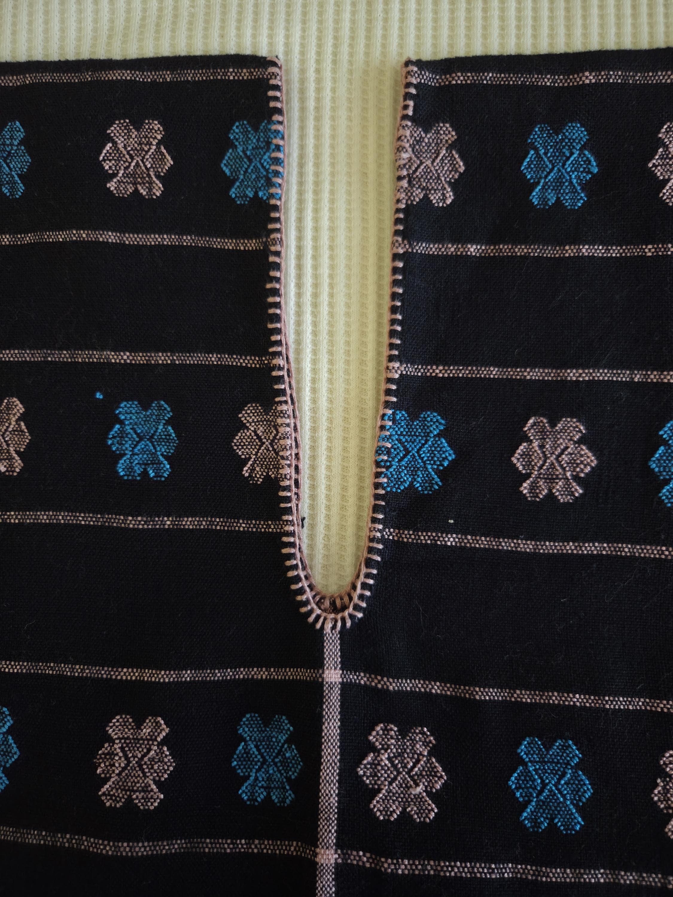 Handmade Backstrap Loom Huipil, Oaxacan Cotton Top, Amuzgo Embroidery