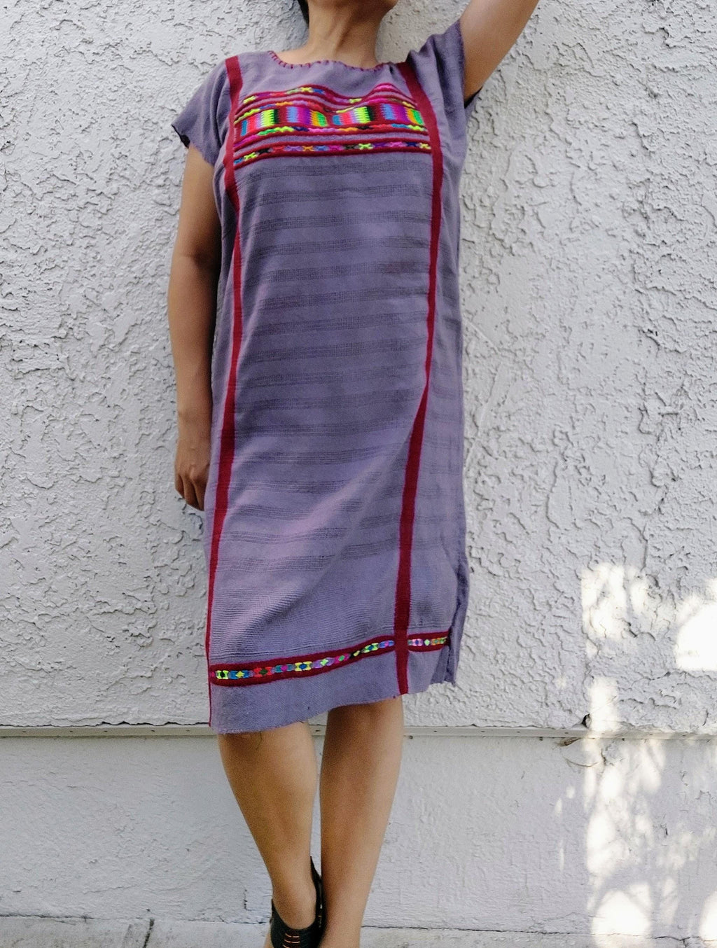 Backstrap loom Huipil, Triqui Oaxacan  dress, Mexican handmade dress, Handcrafted dress, Huipil, Embroidery dress, Cotton, Handmade. S/M