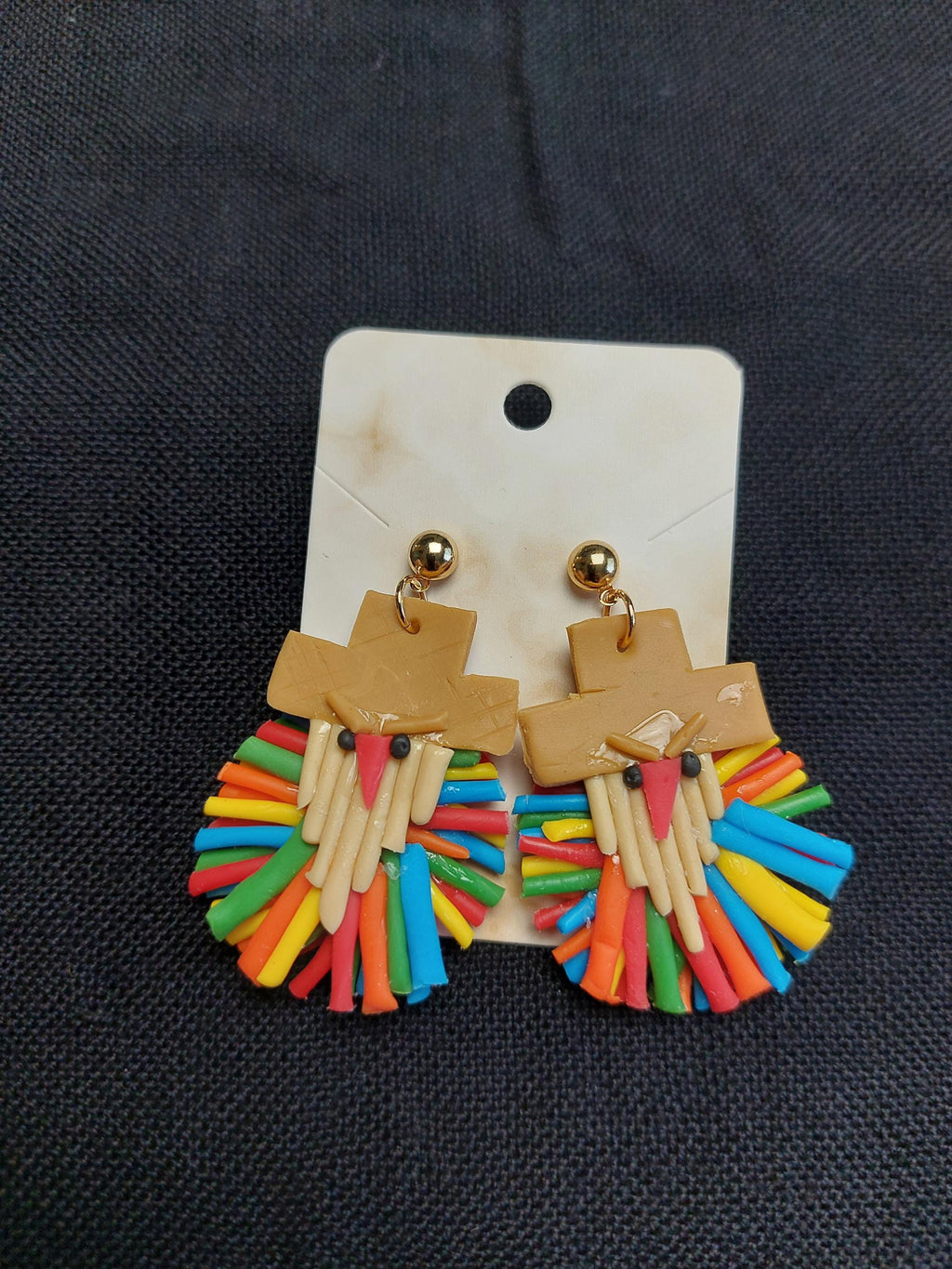 Handmade Cold Porcelain Earrings, Mexican Día de Muertos, Day of the Dead, Sugar skull.