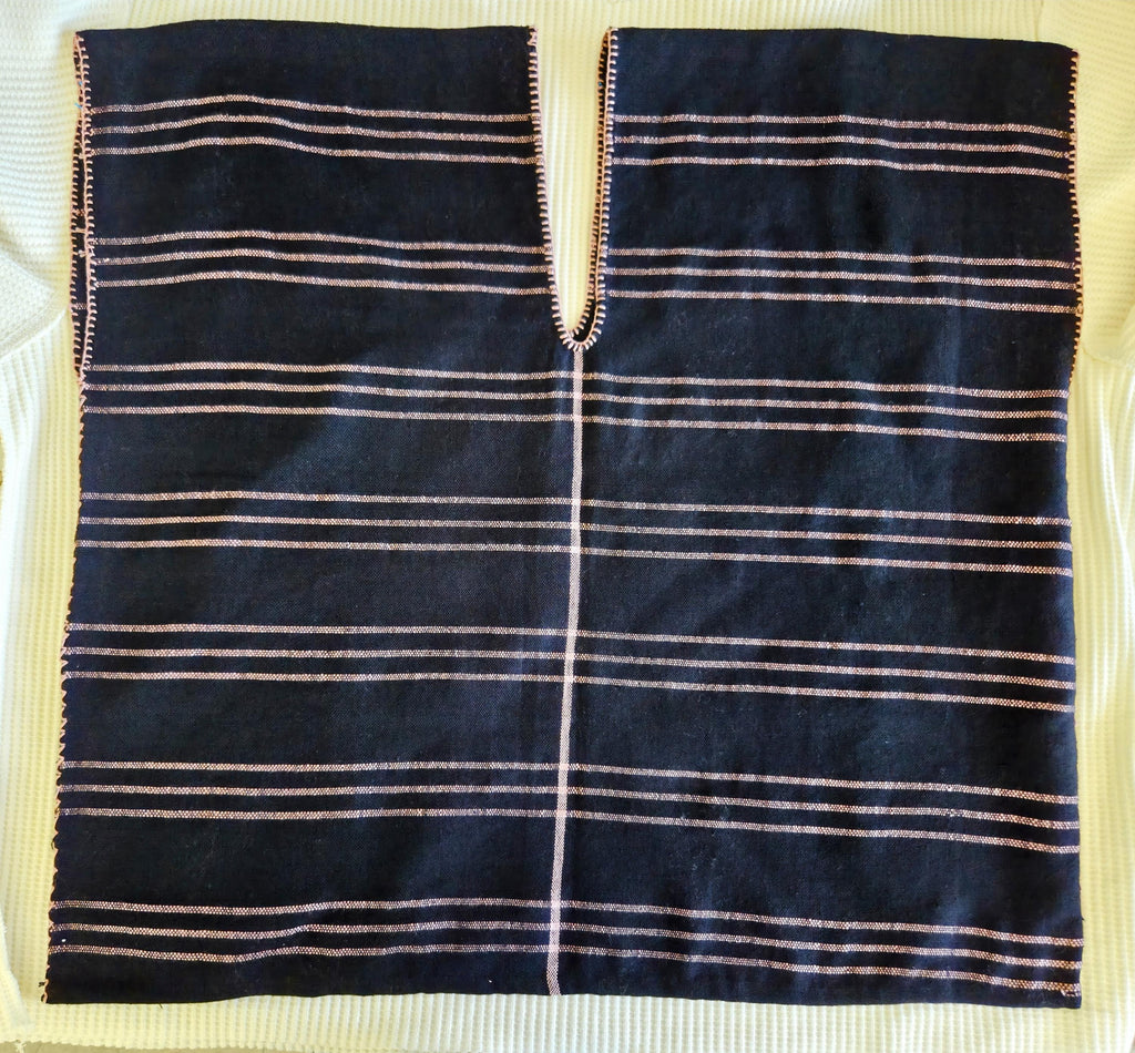 Handmade Backstrap Loom Huipil, Oaxacan Cotton Top, Amuzgo Embroidery