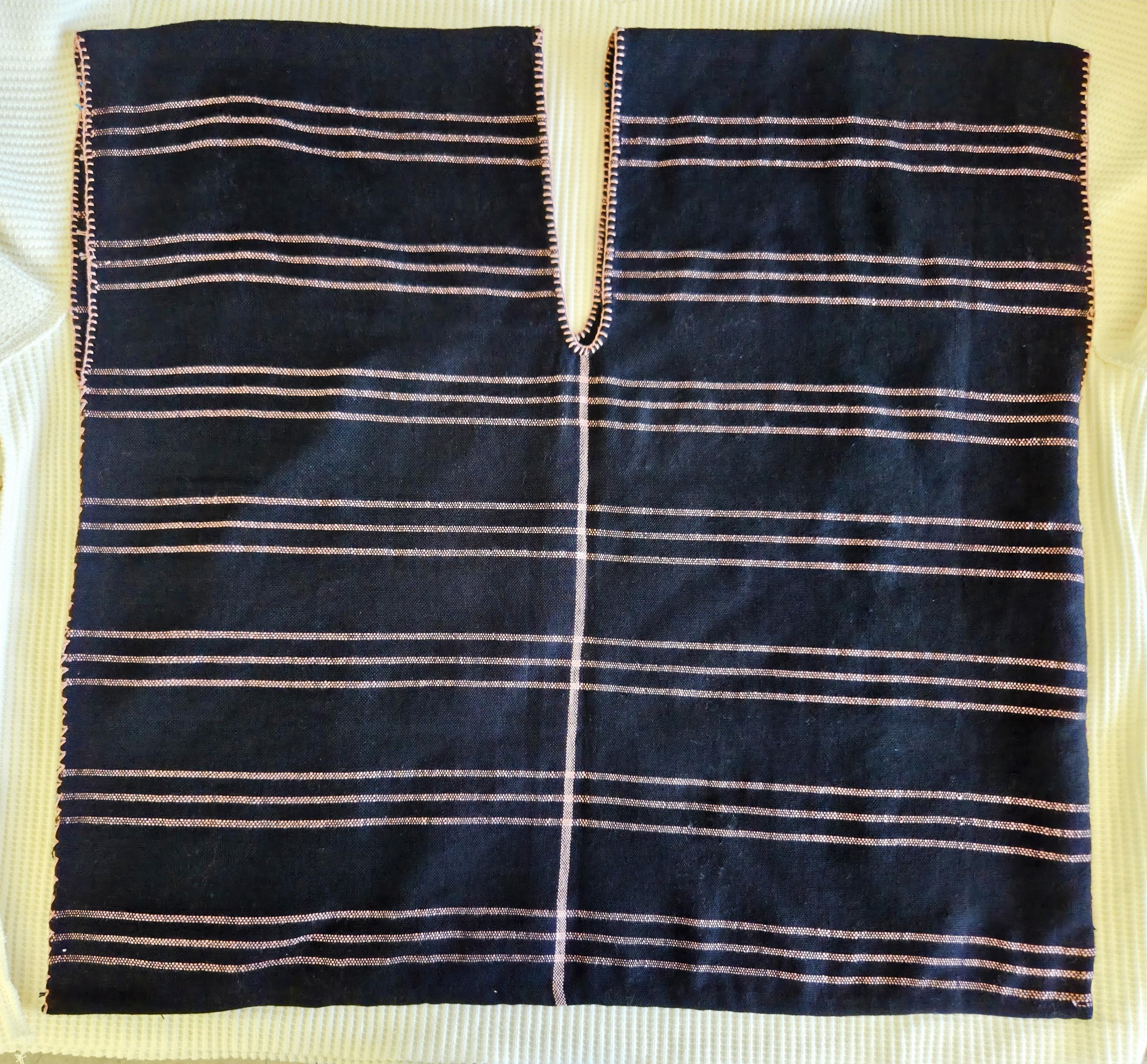 Handmade Backstrap Loom Huipil, Oaxacan Cotton Top, Amuzgo Embroidery