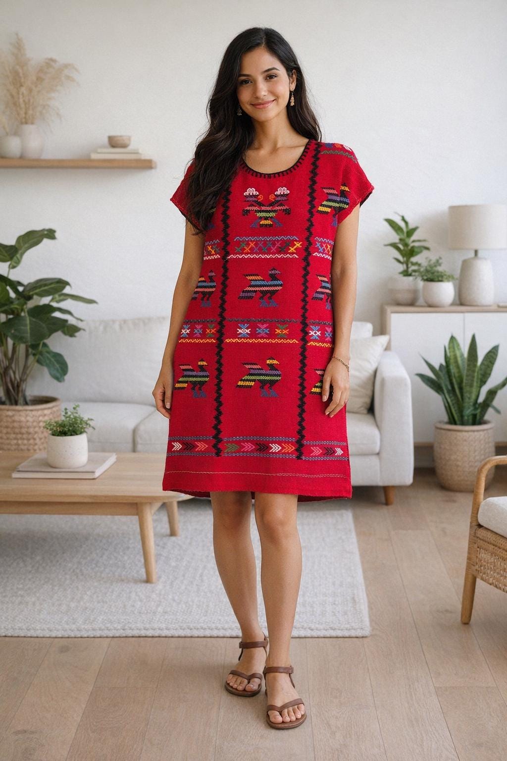 Backstrap Loom Huipil,  Mexican - Oaxacan dress.      O/S