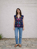 Embroidery Mexican top, blouse, Amuzgo top.     XS/S