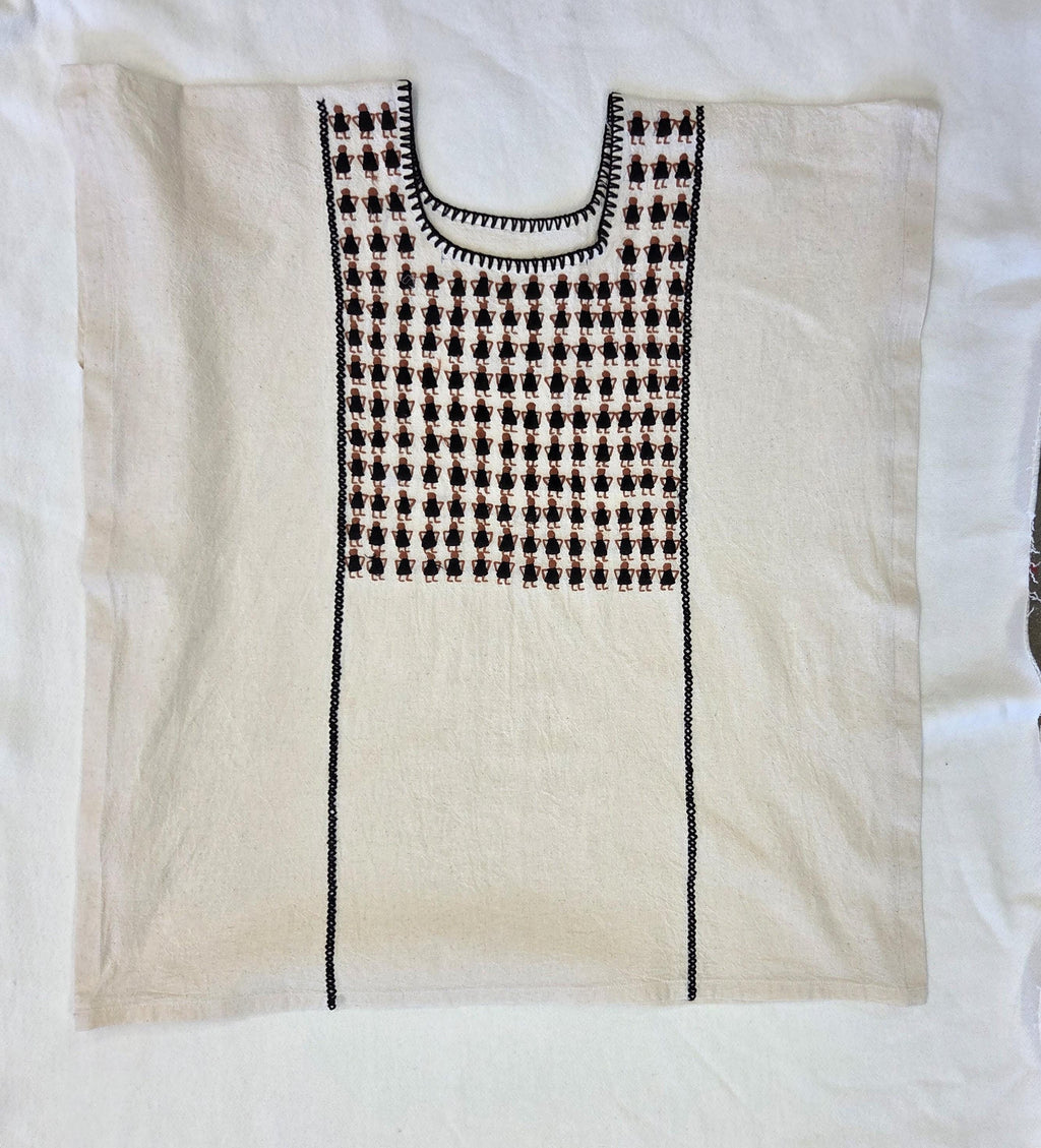 Muslin Mexican  top, Handmade embroidered blouse,    S-L