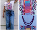 Oaxacan Embroidery blouse, Handmade- Artisian - Amuzgo.   S/M