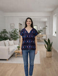 Handmade Backstrap Loom Huipil, Oaxacan Cotton Top, Amuzgo Embroidery
