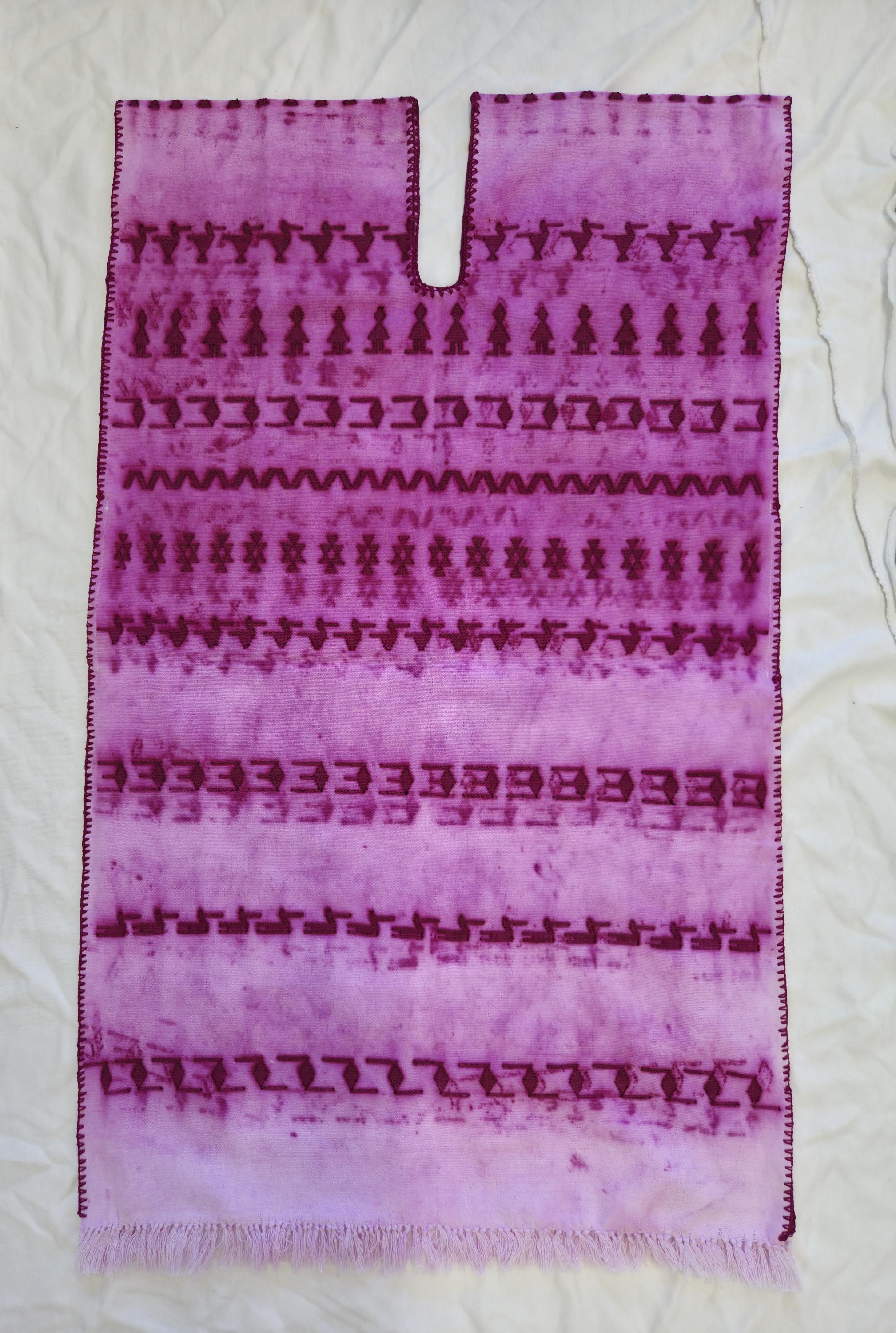 Oaxacan Huipil Dyed with Dactylopius coccus. O/S