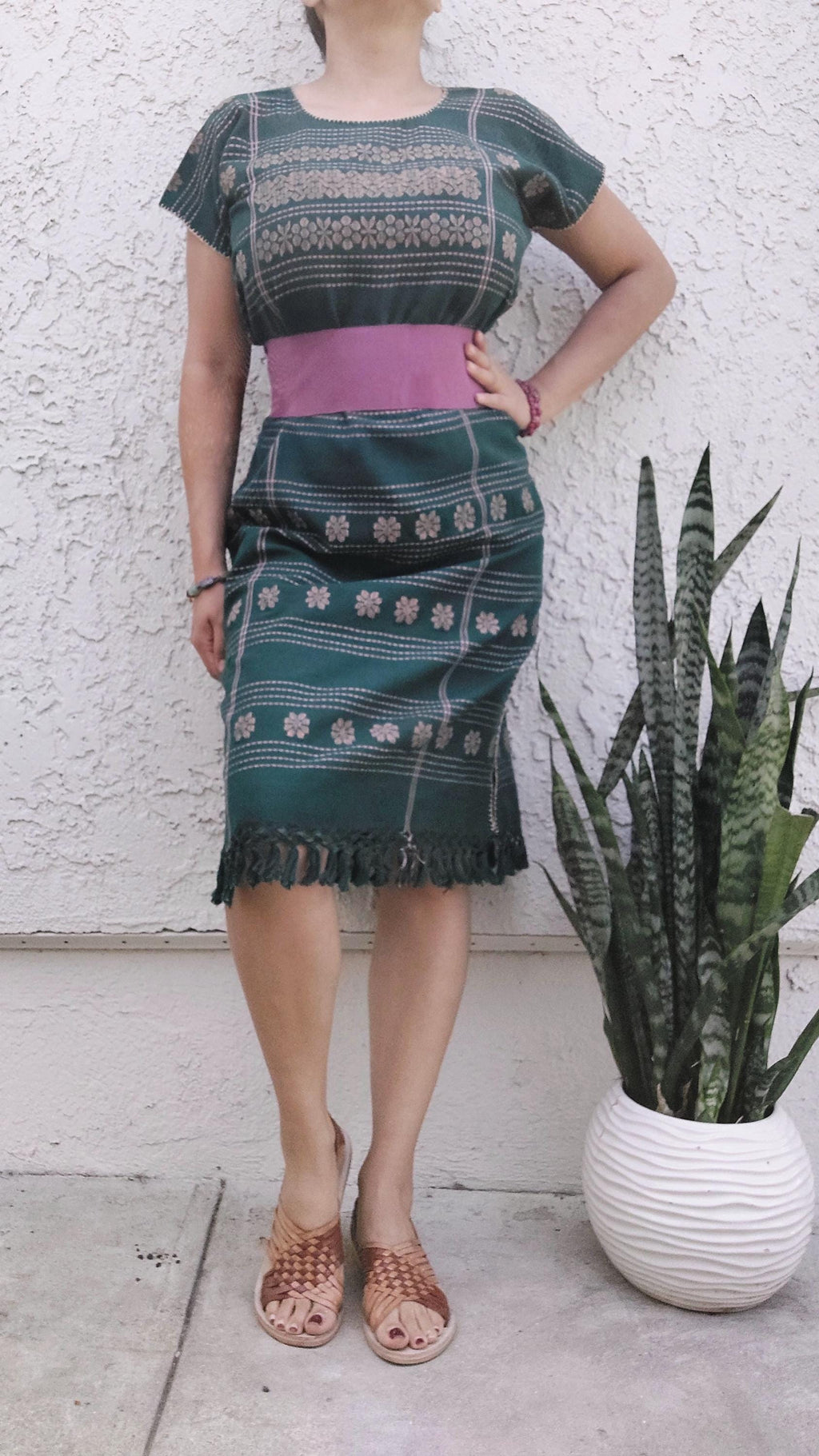 Handmade Huipil, Embroidery Mexican dress, Amuzgos, Long Huipil Guerrero. O/S