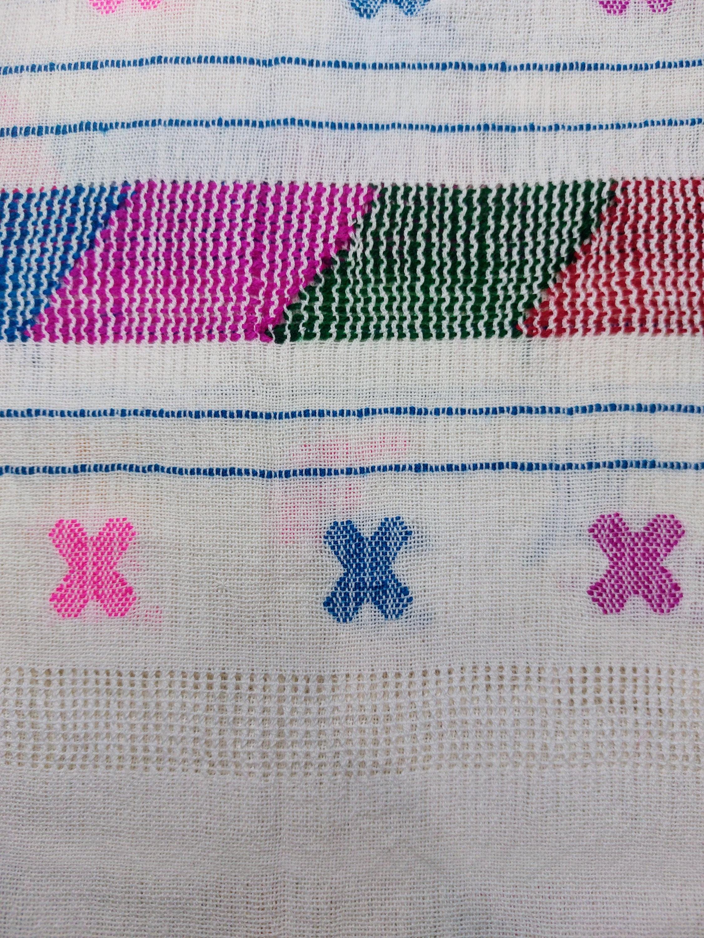 Backstrap loom Huipil, Amuzgo Huipil, Mexican Embroidery dress, Oaxacan dress  Handcrafted dress, Summer-spring, Multi color, Cotton S/M