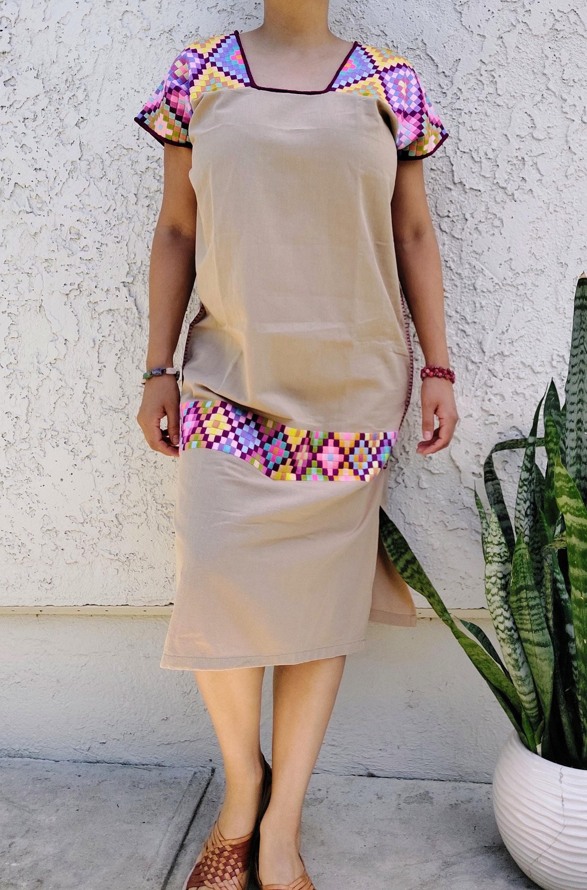 Chiapas Muslin dress, Mexican dress, Muslin Huipil, S/M