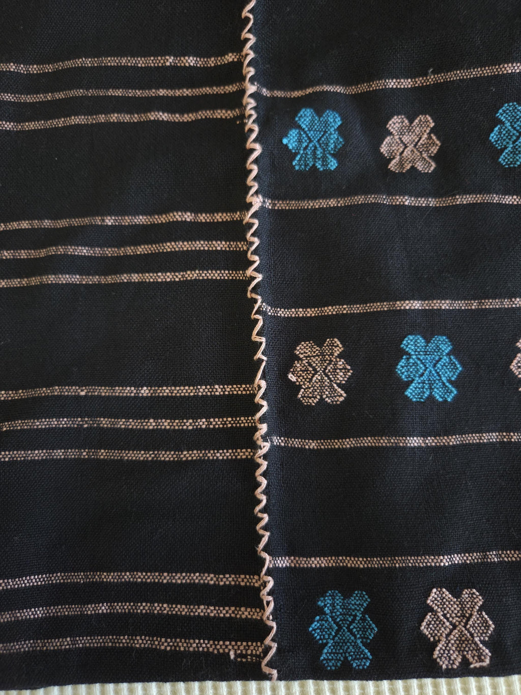 Handmade Backstrap Loom Huipil, Oaxacan Cotton Top, Amuzgo Embroidery