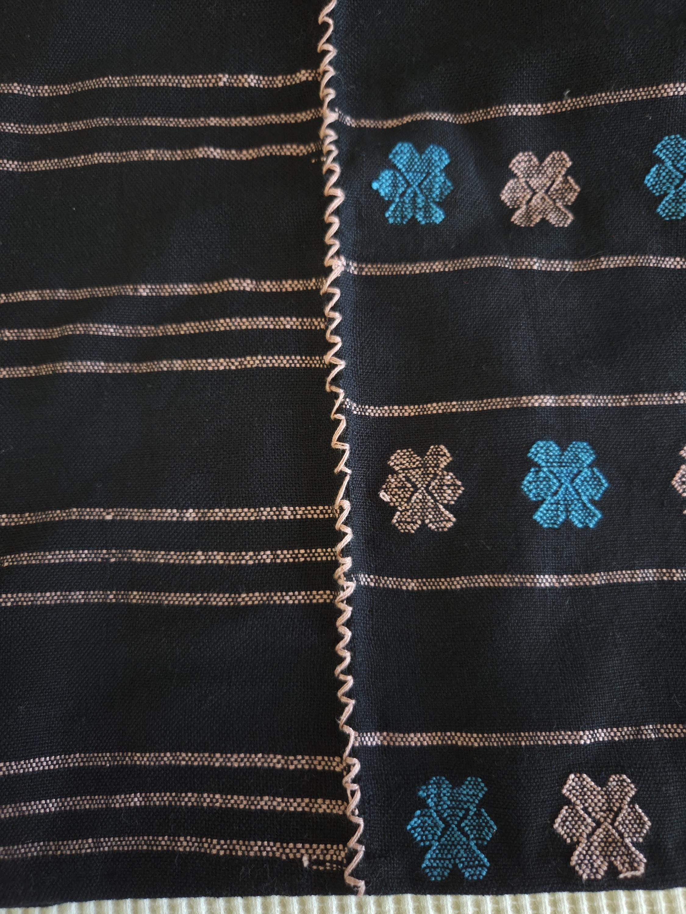 Handmade Backstrap Loom Huipil, Oaxacan Cotton Top, Amuzgo Embroidery