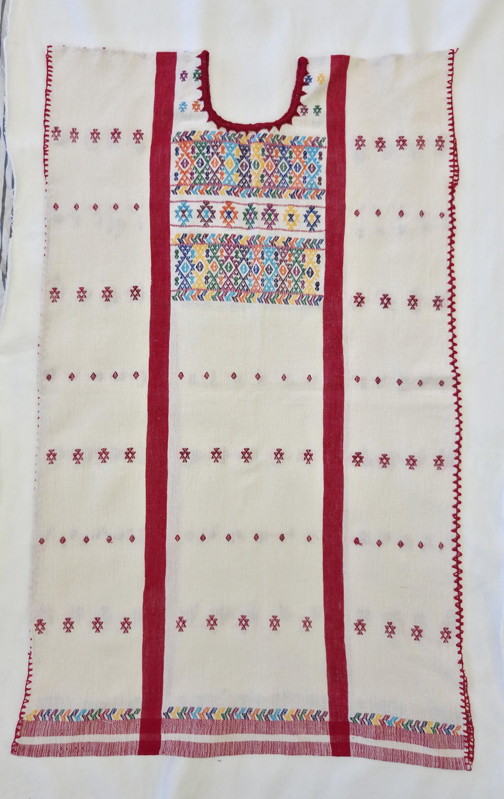 Mexican Tacuate Backstrap loom Huipil dress,   O/S
