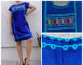 Backstrap loom Triqui dress,  Oaxacan Handmade Huipil, Embroidery Mexican dress,    S /M