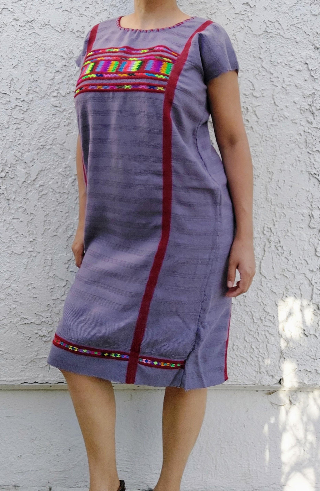 Backstrap loom Huipil, Triqui Oaxacan  dress, Mexican handmade dress, Handcrafted dress, Huipil, Embroidery dress, Cotton, Handmade. S/M