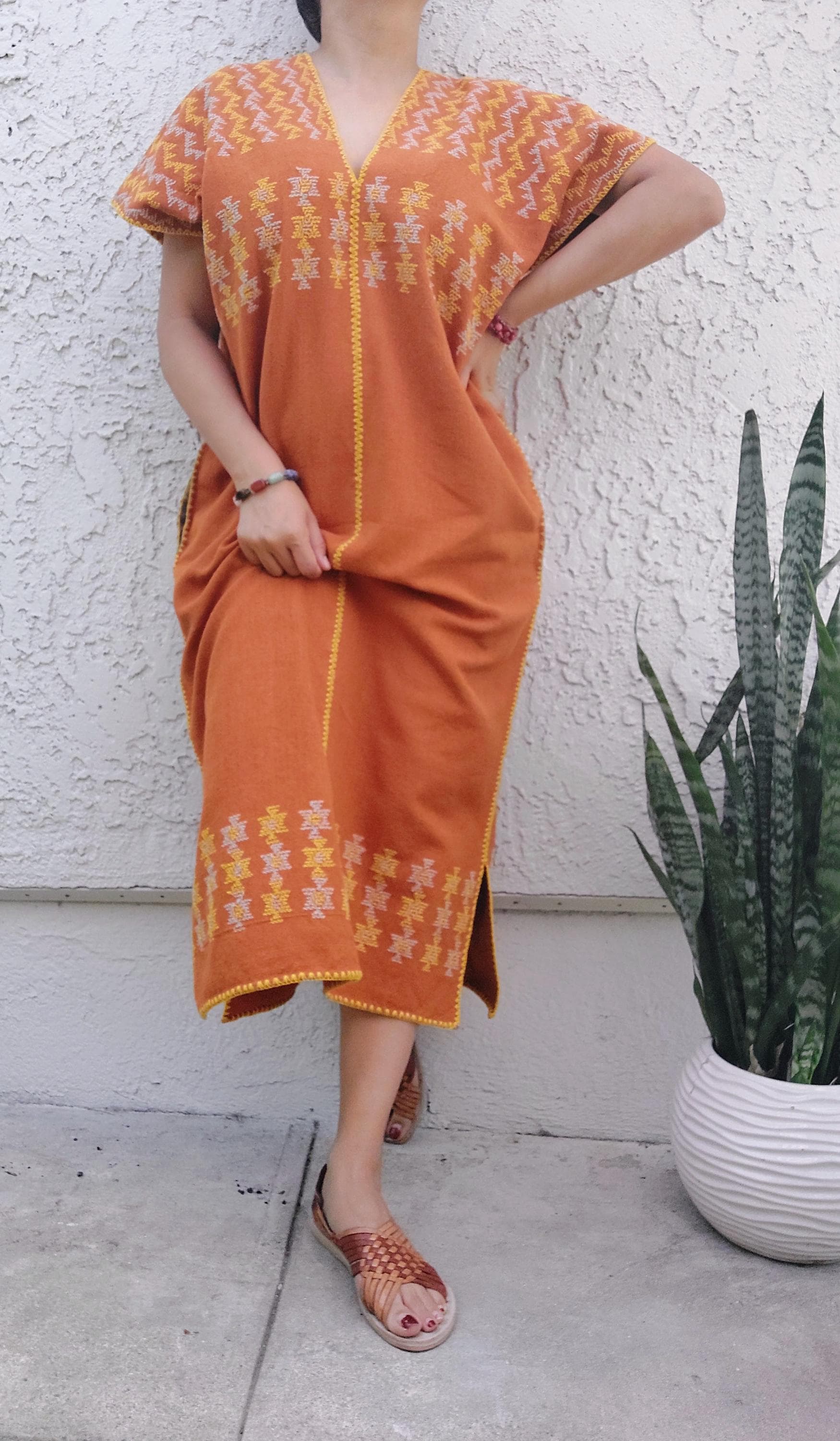 Handmade Huipil, San Juan Colorado, Mixteco dress, Embroidery Mexican dress, Oaxacan dress  S-M