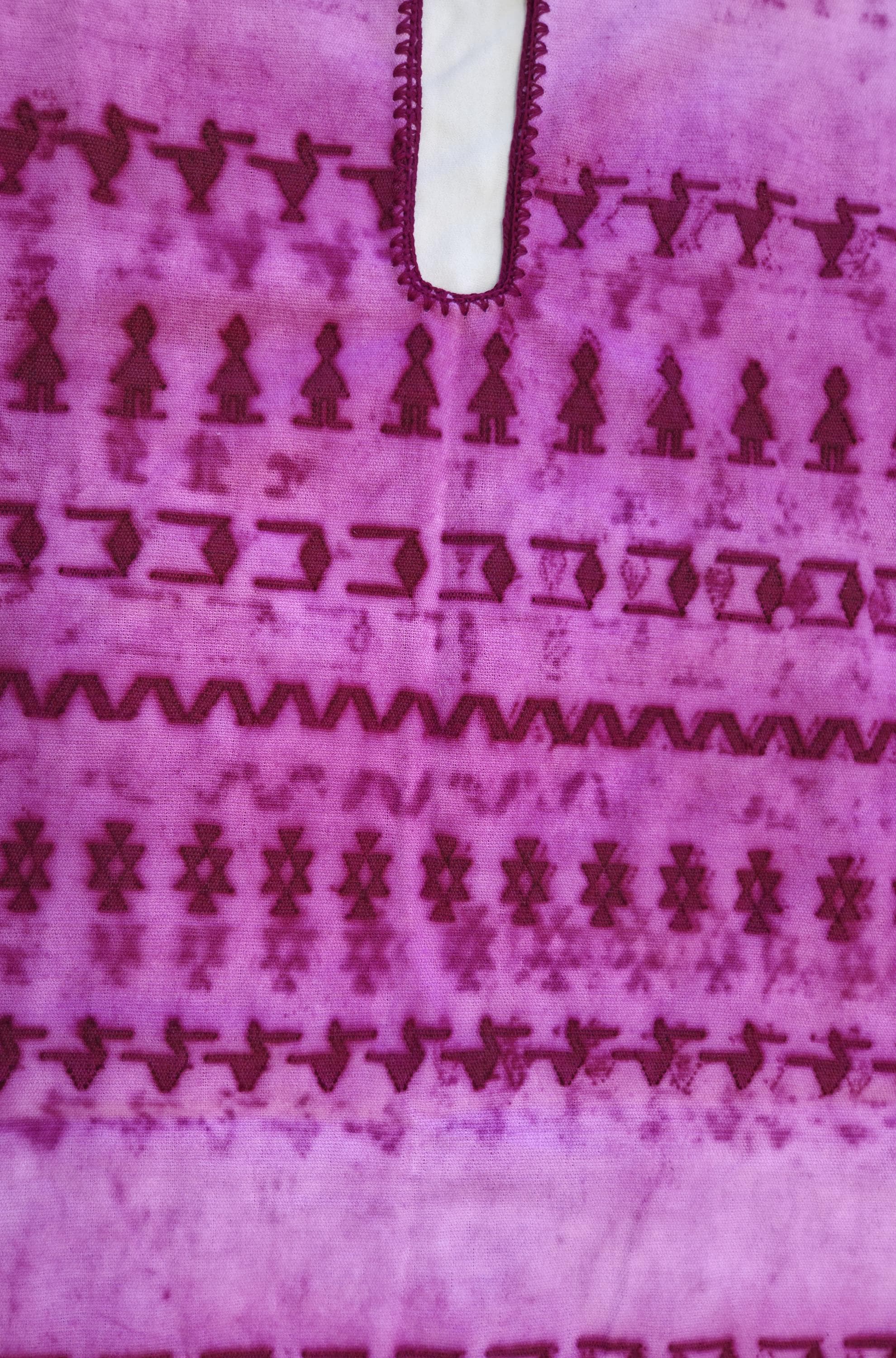 Oaxacan Huipil Dyed with Dactylopius coccus. O/S