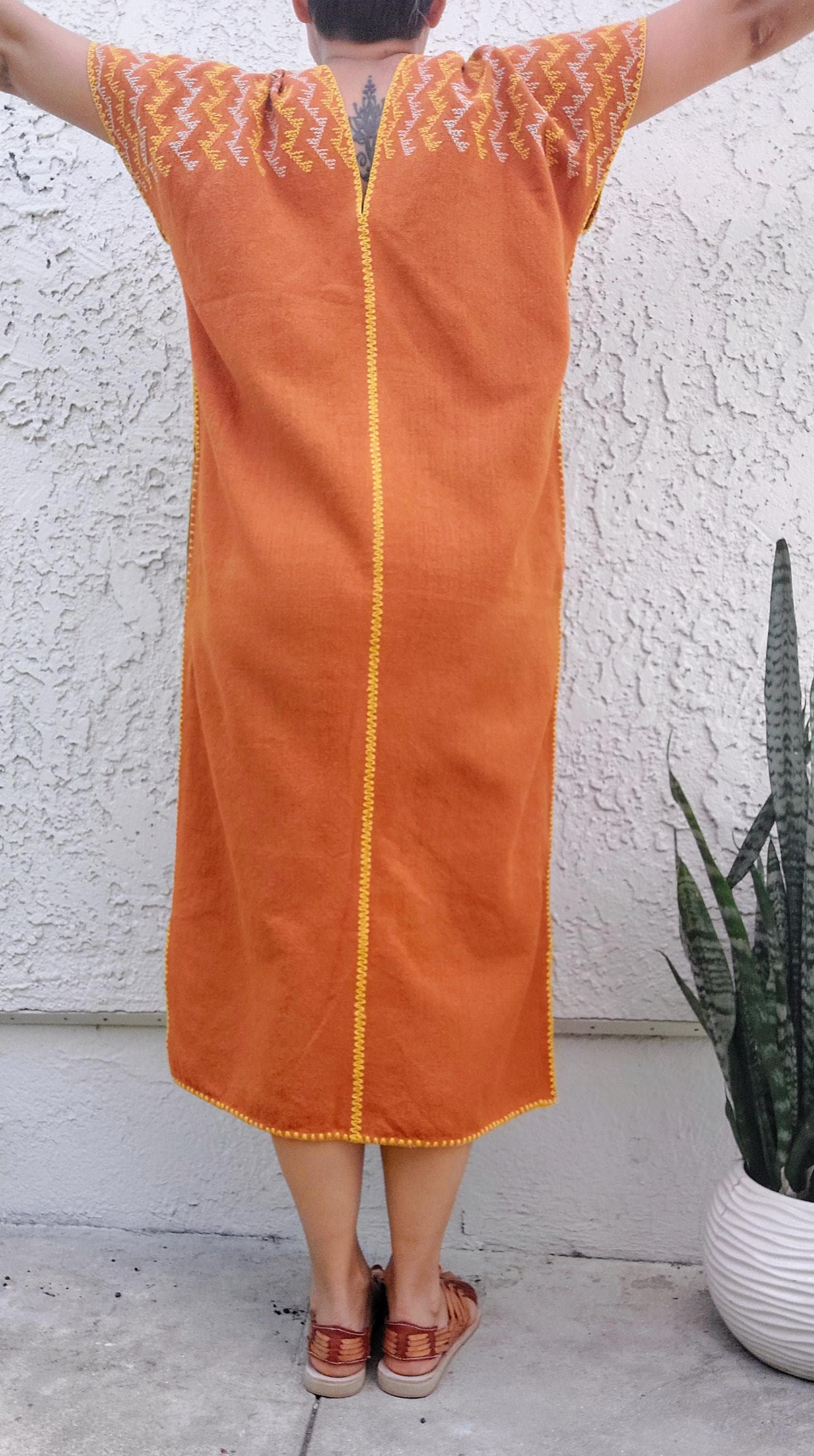 Handmade Huipil, San Juan Colorado, Mixteco dress, Embroidery Mexican dress, Oaxacan dress  S-M