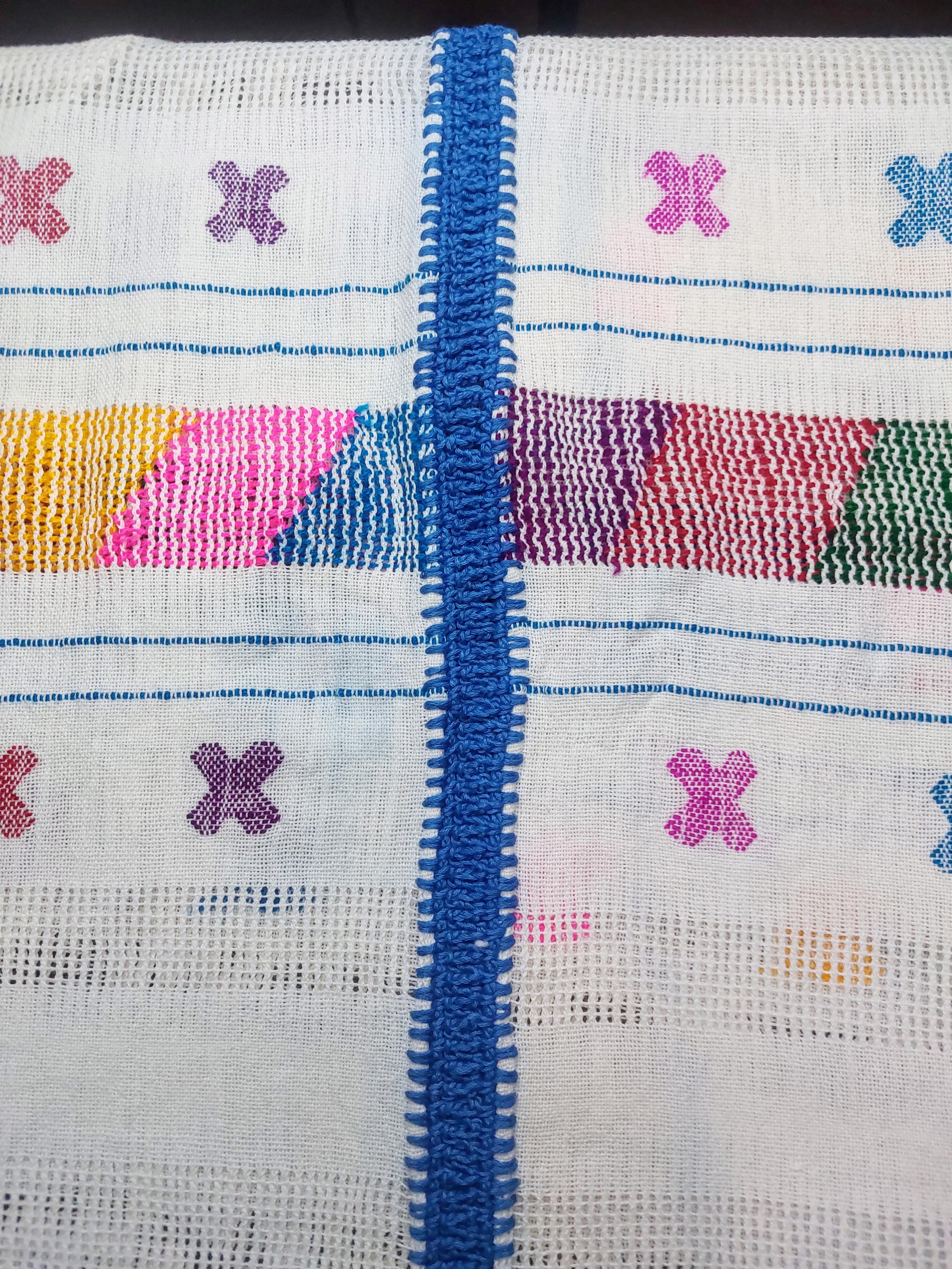 Backstrap loom Huipil, Amuzgo Huipil, Mexican Embroidery dress, Oaxacan dress  Handcrafted dress, Summer-spring, Multi color, Cotton S/M