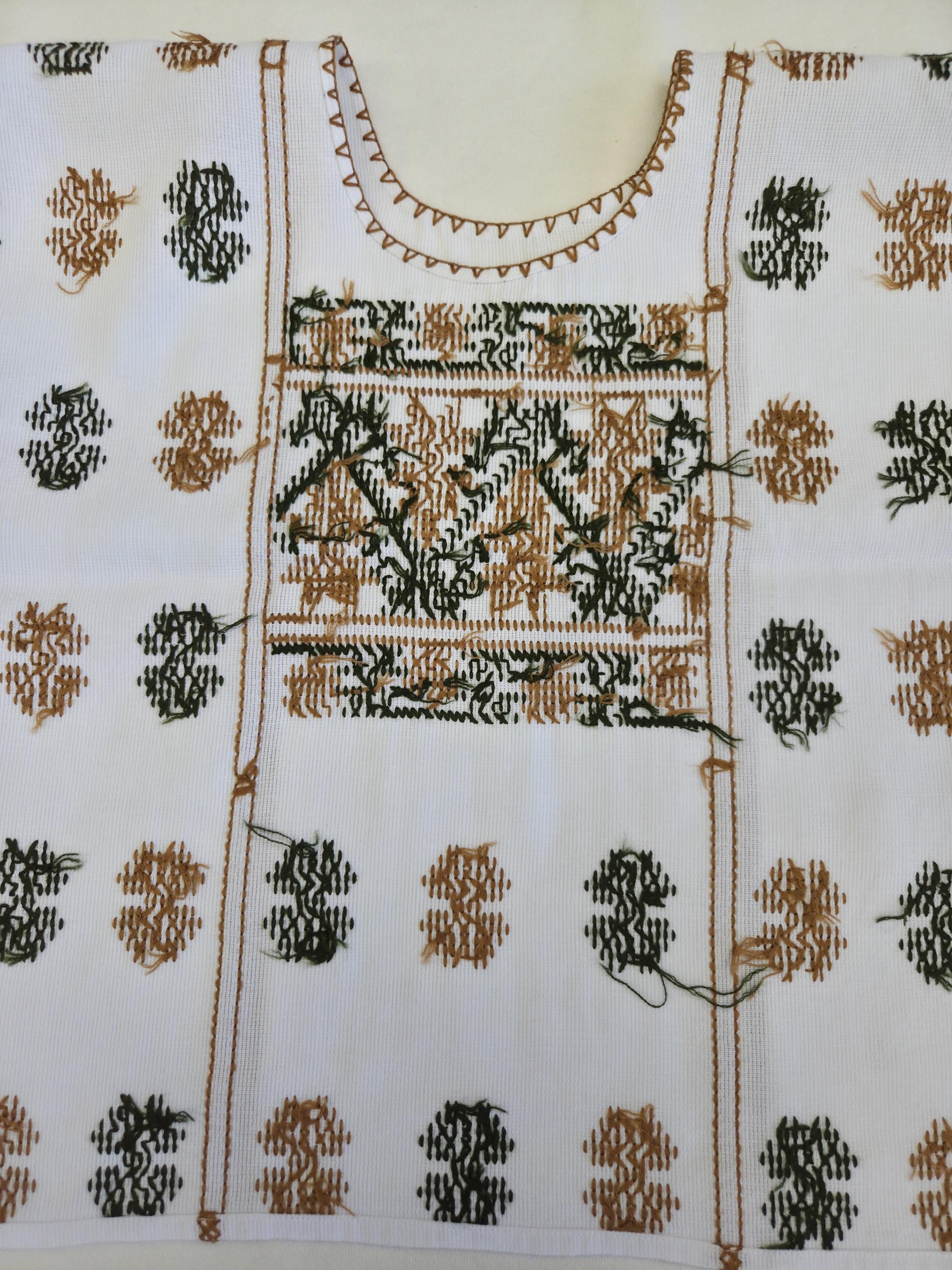Handmade embroidered blouse,    S-L