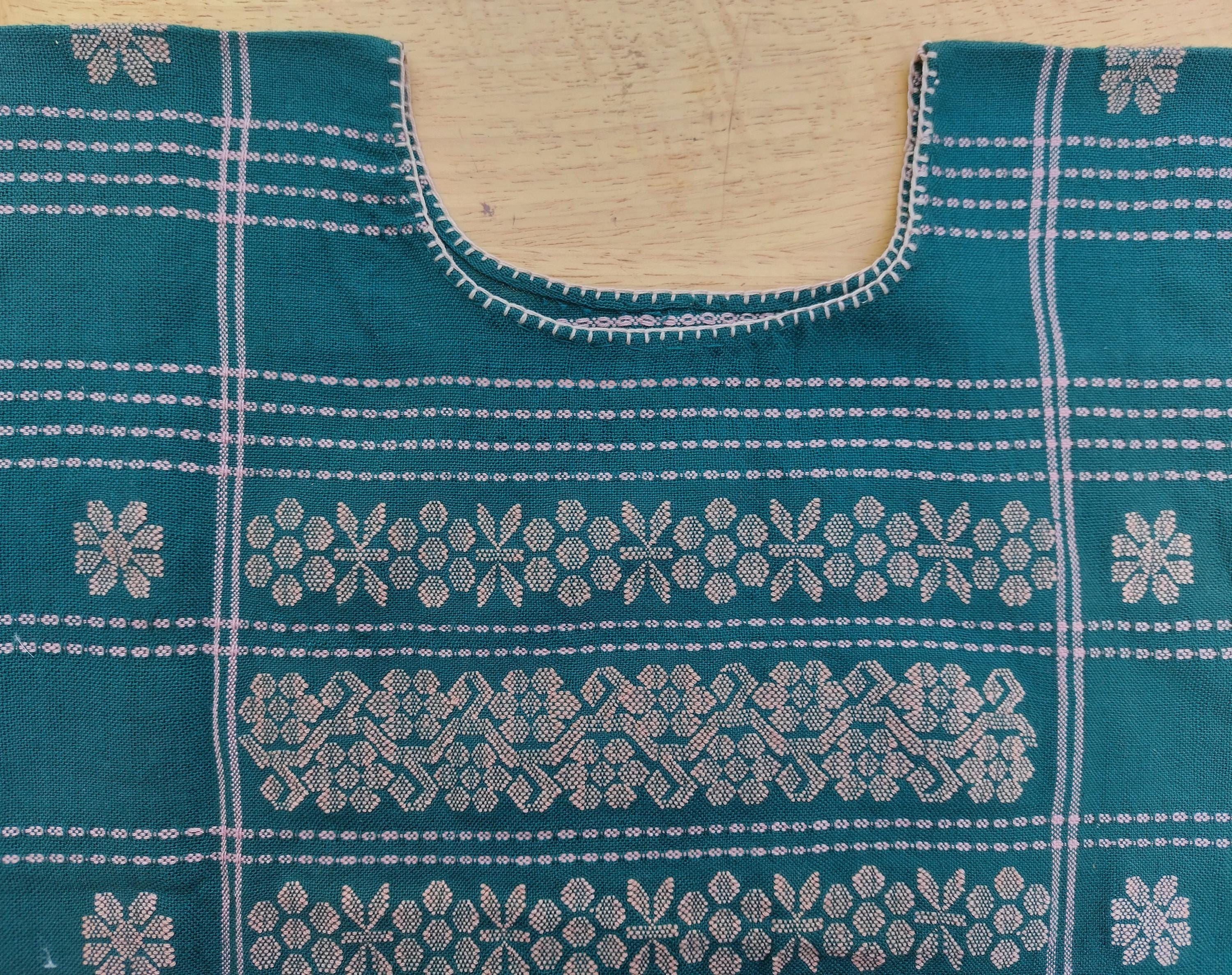 Handmade Huipil, Embroidery Mexican dress, Amuzgos, Long Huipil Guerrero. O/S