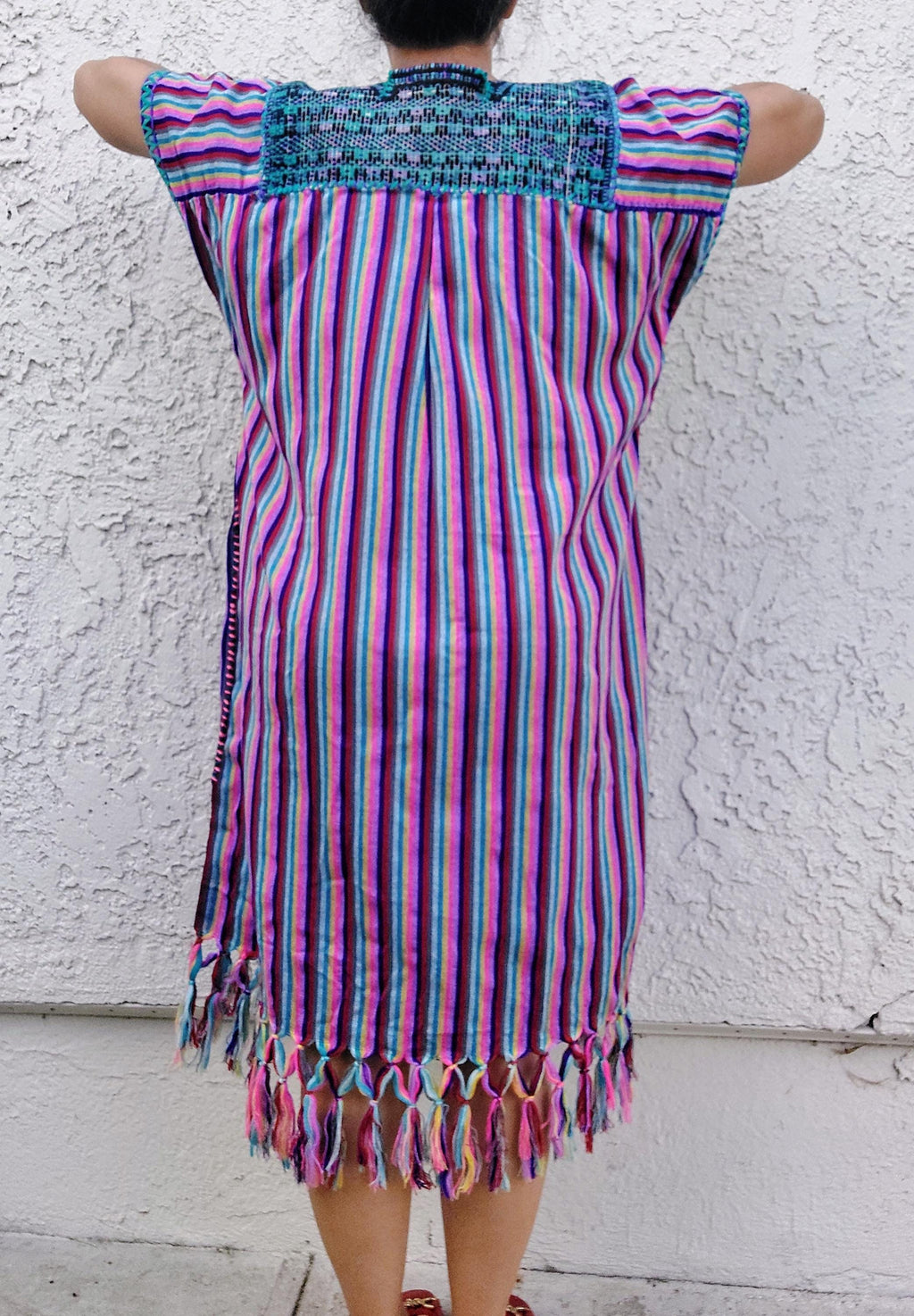 San Juan Cancuc Chiapas huipil, Backstrap loom huipil, Mexican Long dress. O/S