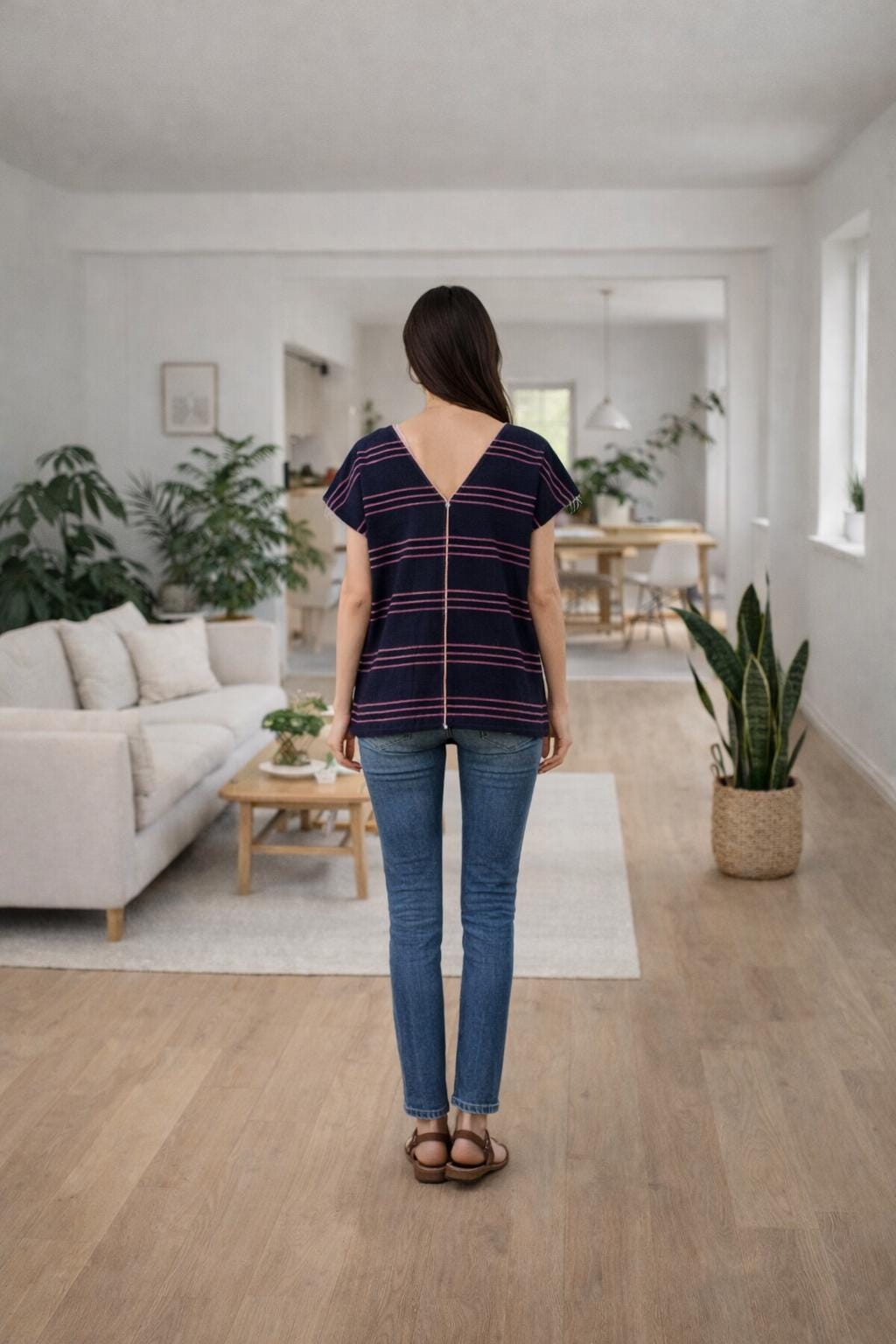 Handmade Backstrap Loom Huipil, Oaxacan Cotton Top, Amuzgo Embroidery