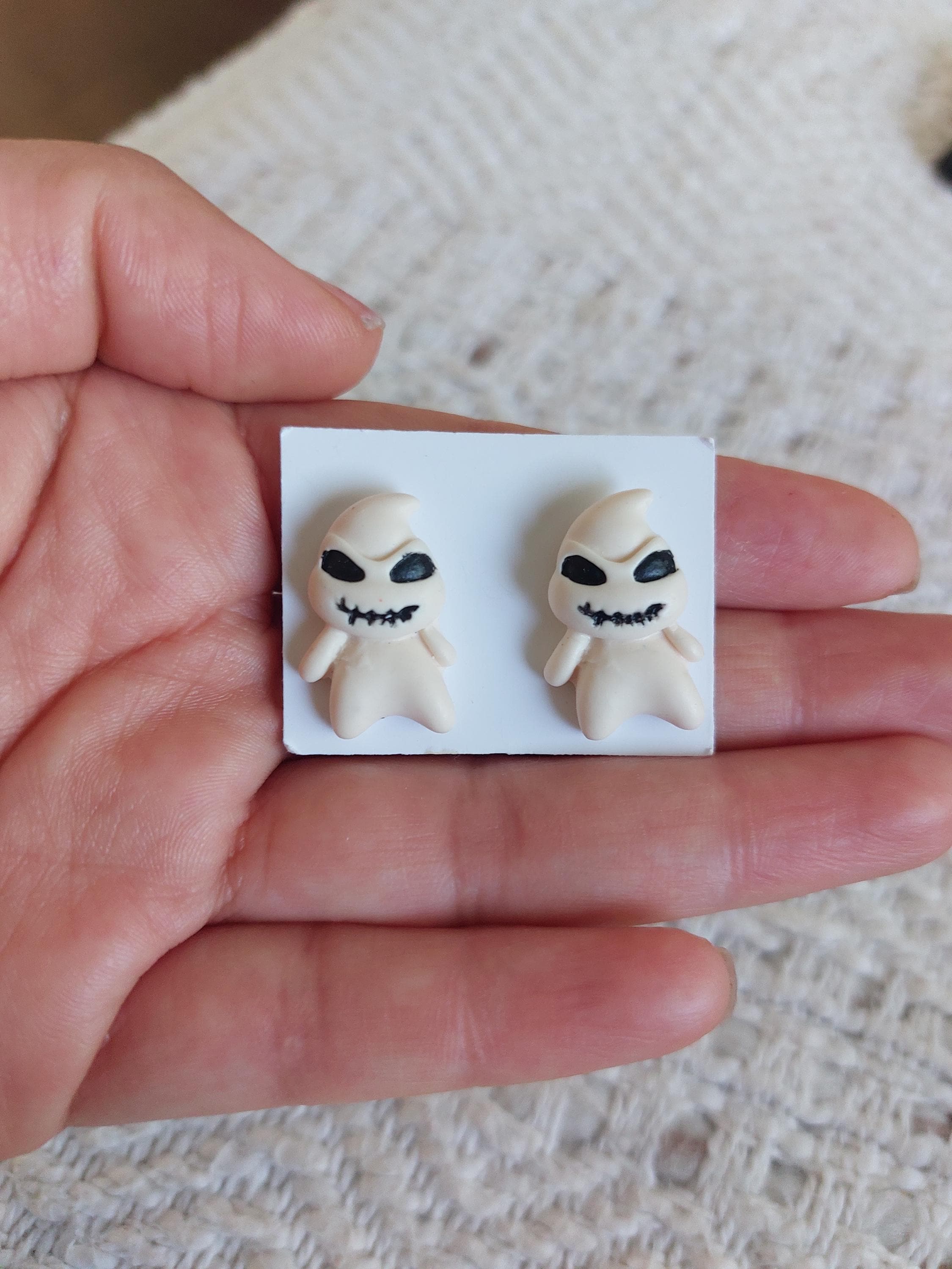 Handmade Cold Porcelain Earrings,  Halloween, Day of the Dead,