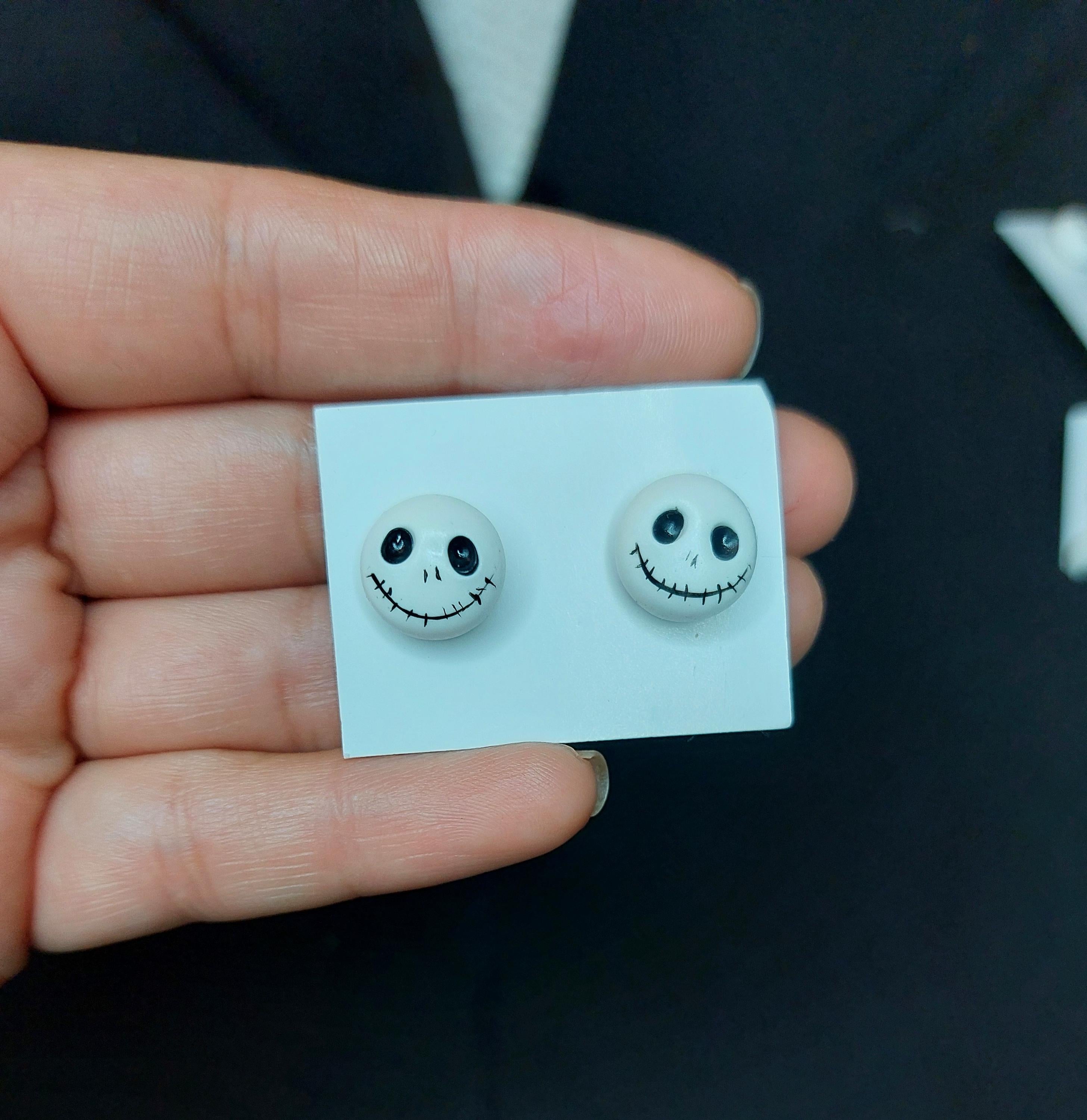 Handmade Cold Porcelain Earrings, Clay earrings,  Halloween, Day of the Dead,