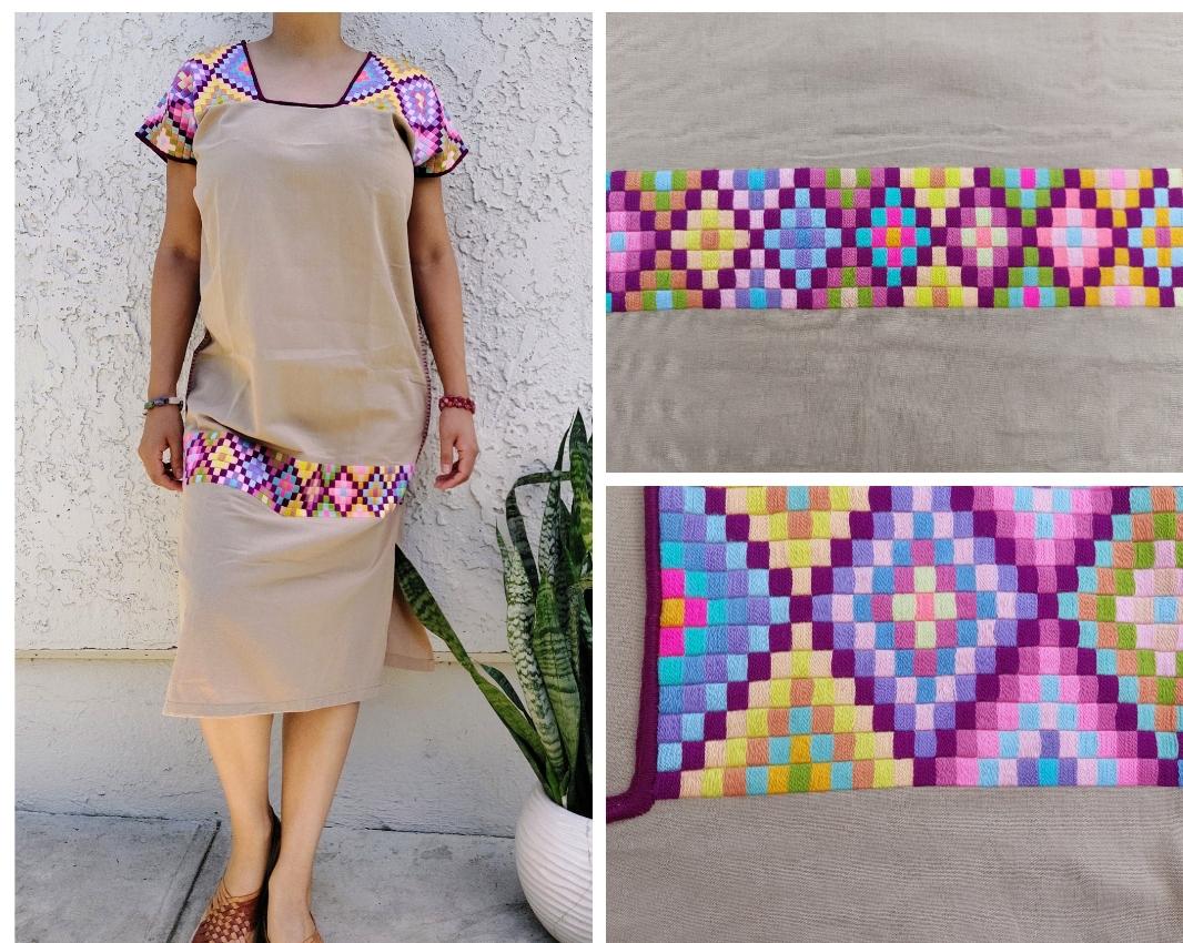 Chiapas Muslin dress, Mexican dress, Muslin Huipil, S/M