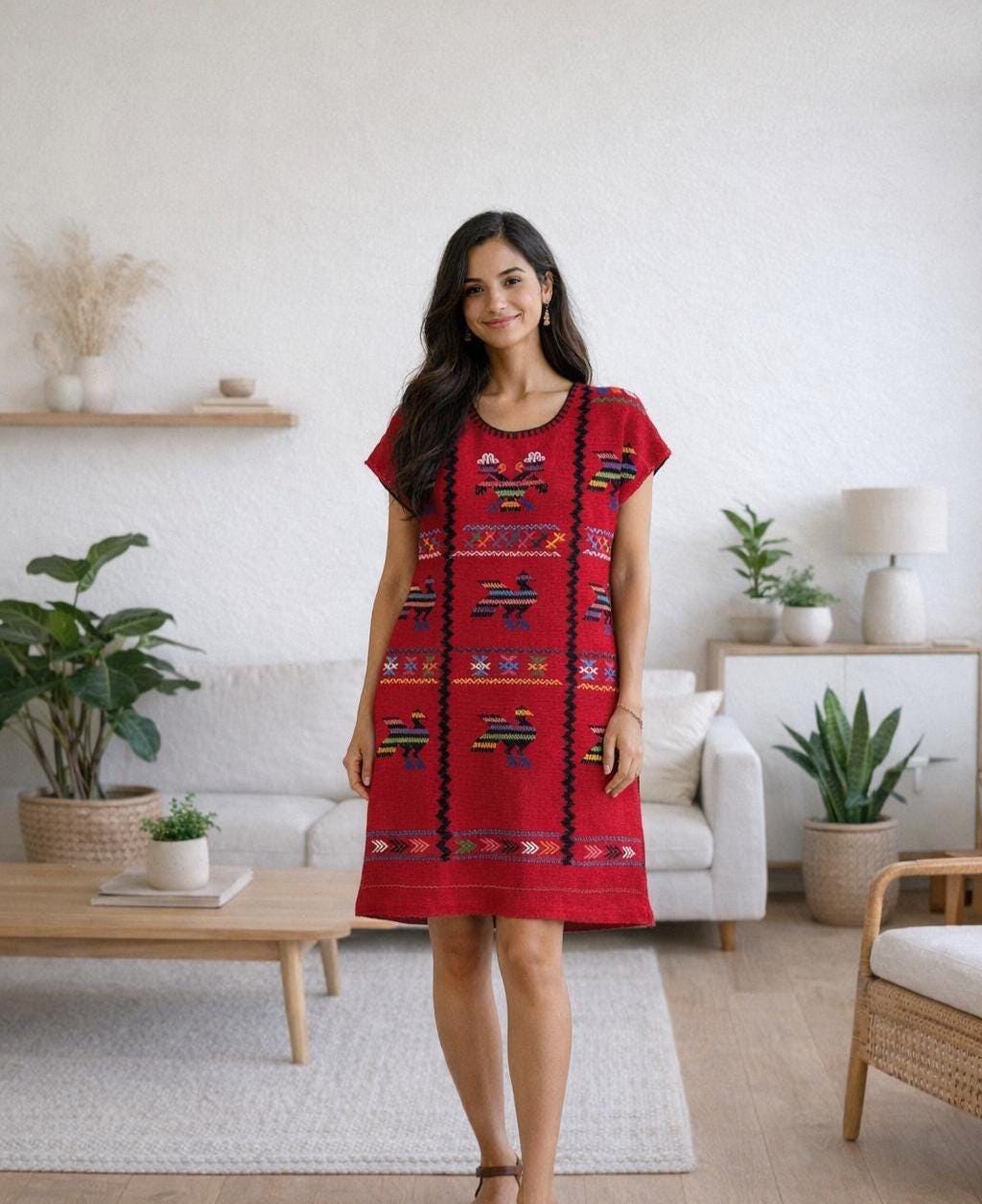 Backstrap Loom Huipil,  Mexican - Oaxacan dress.      O/S