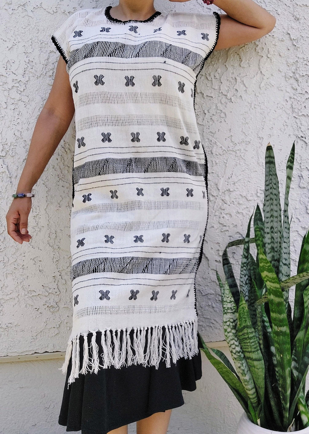 Backstrap loom Huipil, Amuzgo Huipil, Mexican Embroidery dress, Oaxacan Dress, Handcrafted - Handmade Artisian dress, Spring-Summer   S/M