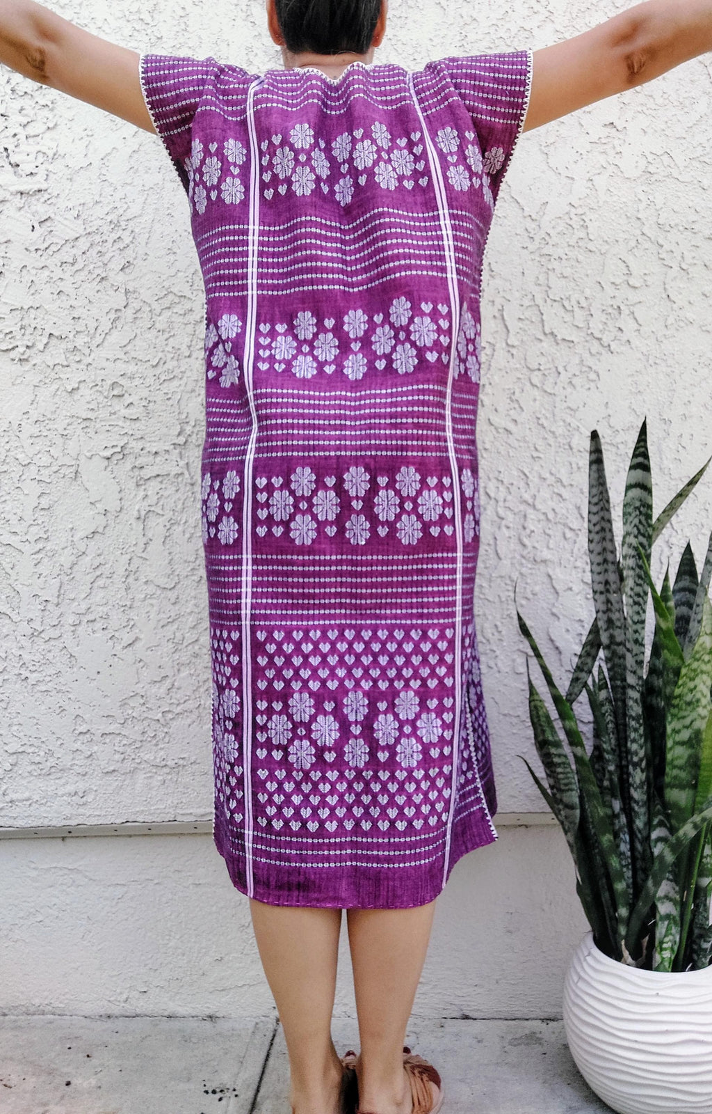 Handmade Huipil, Embroidery Mexican dress, Amuzgos, Guerrero. O/S