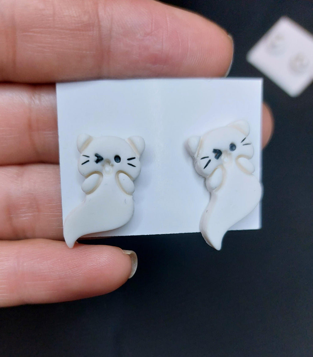Handmade Cold Porcelain Earrings, Clay earrings,  Halloween, Day of the Dead,