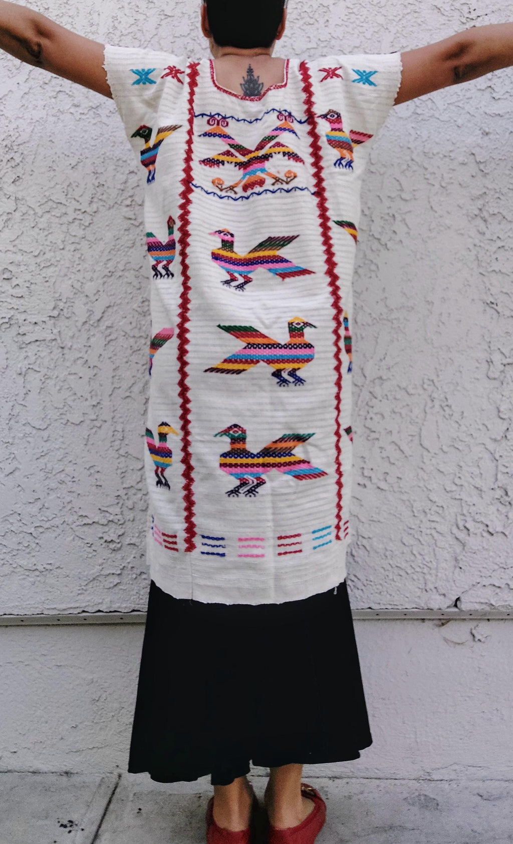 Backstrap loom dress, Oaxacan Huipil, Embroidery dress, handmade dress, artisian dress.