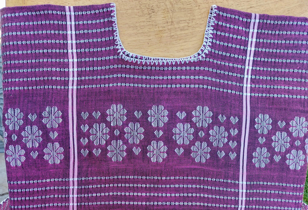 Handmade Huipil, Embroidery Mexican dress, Amuzgos, Guerrero. O/S