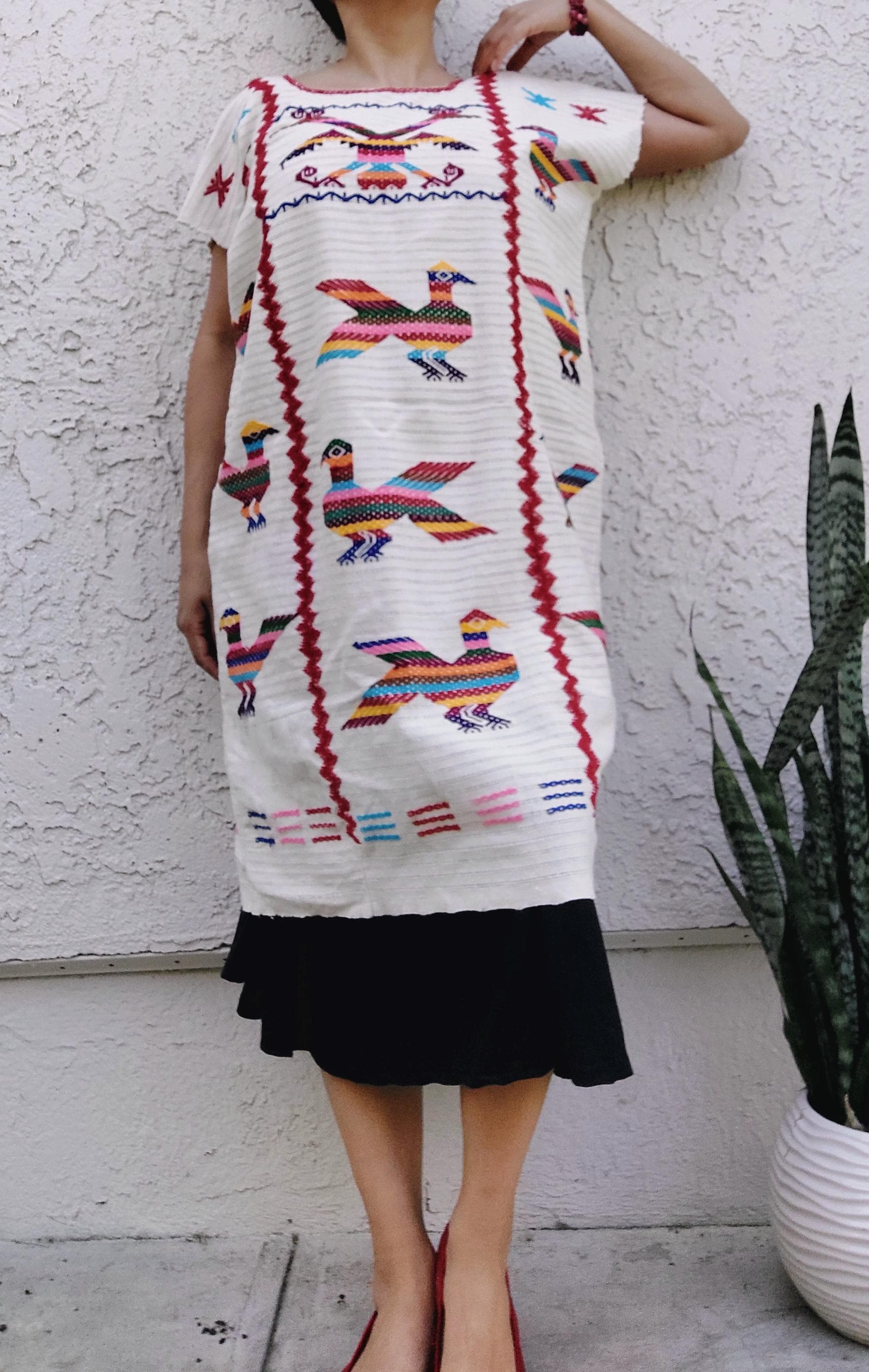 Backstrap loom dress, Oaxacan Huipil, Embroidery dress, handmade dress, artisian dress.