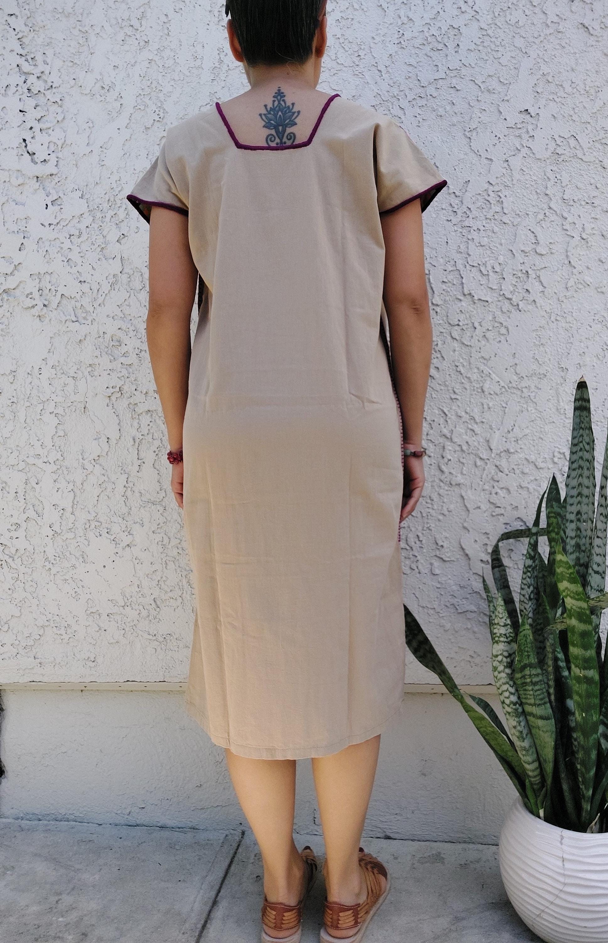 Chiapas Muslin dress, Mexican dress, Muslin Huipil, S/M