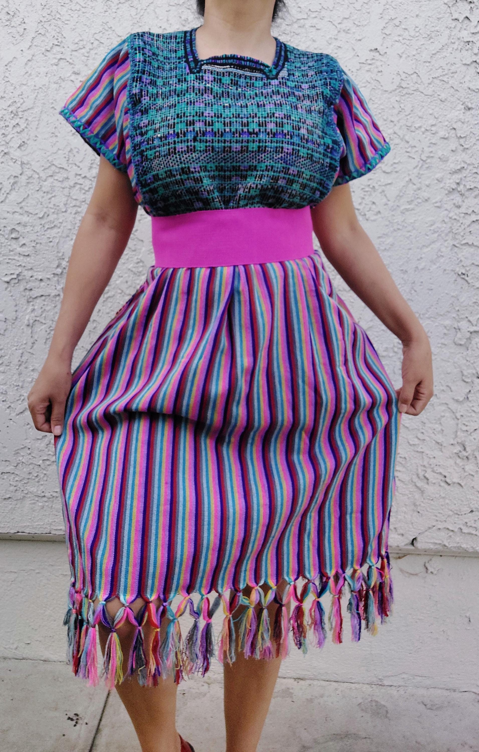 San Juan Cancuc Chiapas huipil, Backstrap loom huipil, Mexican Long dress. O/S