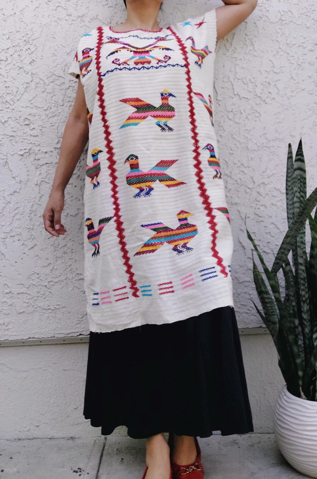 Backstrap loom dress, Oaxacan Huipil, Embroidery dress, handmade dress, artisian dress.